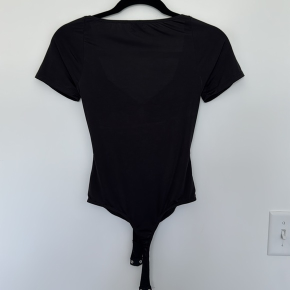Out from Under/Urban Outfitters Black Ruched Bodysuit Top - Size S - Picture 4 of 4